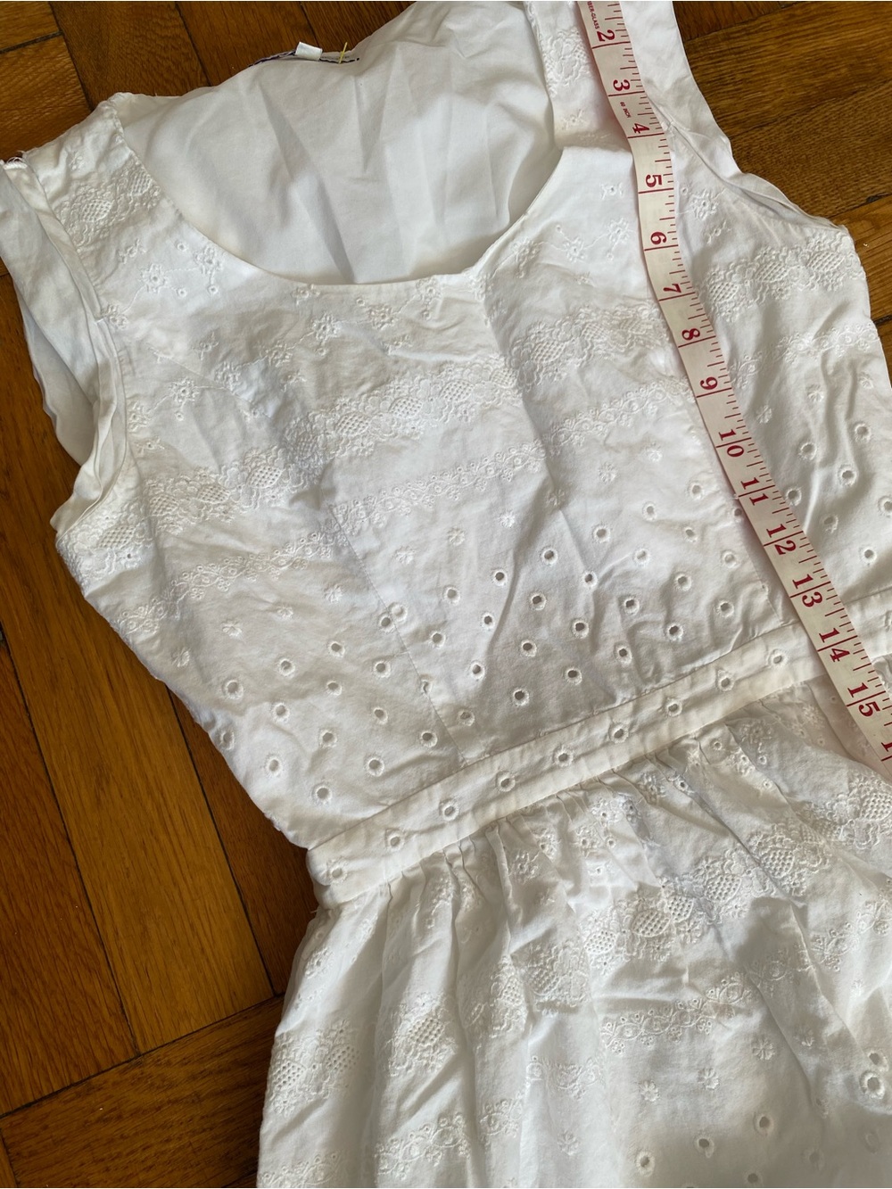Rebecca Minkoff White Eyelet Embroidered Sleeveless Fit & Flare Dress Size 0